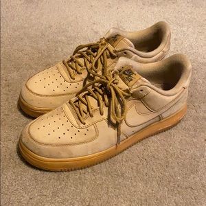 Wheat Air Force 1s size 10